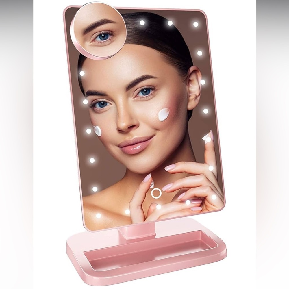 Impressions Touch XL Dimmable LED Makeup Mirror (Rose Gold) Wireless Bluetooth